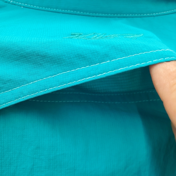 Kuhl Wunderer Button Down Shirt Turquoise Longsleeve Vented Hiking Outdoor Sz S - Picture 12 of 17